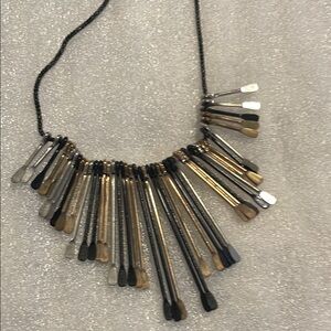 Elegant Black, Silver and Gold Necklace